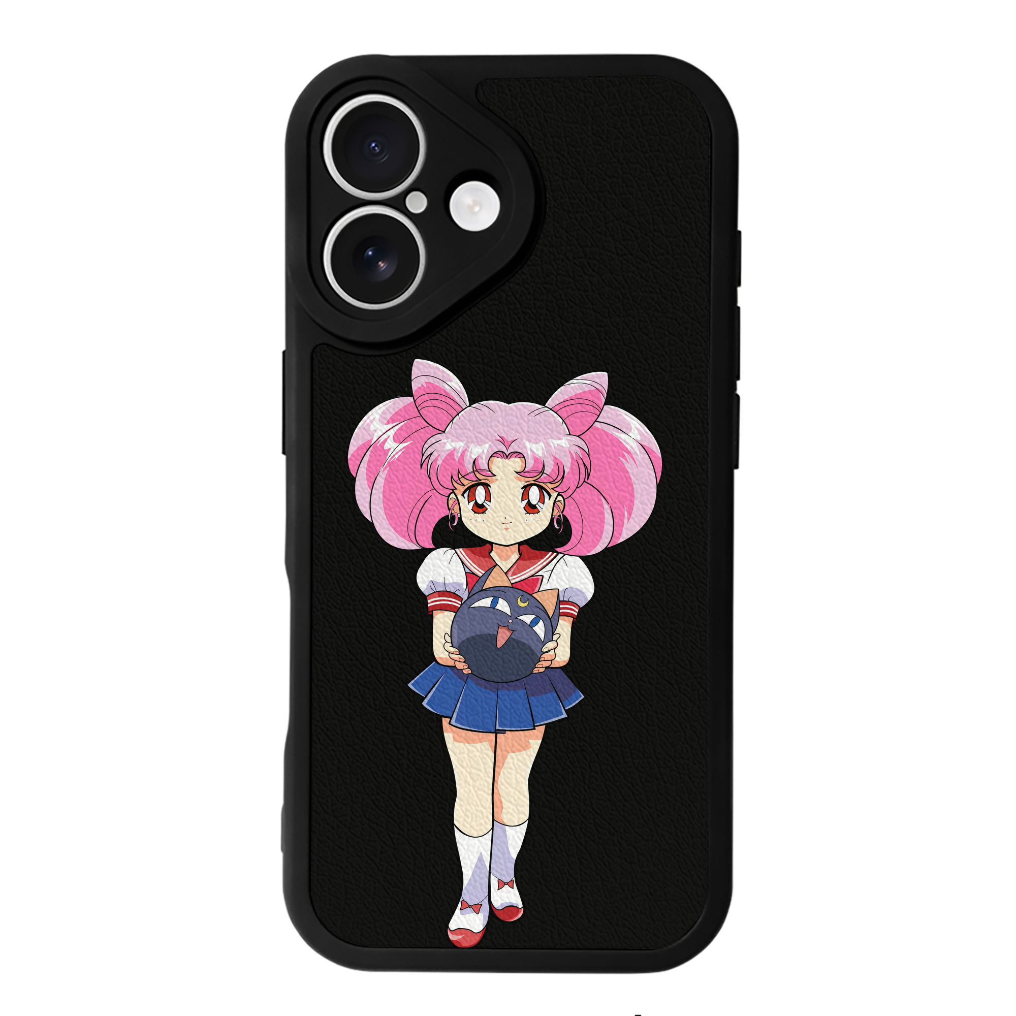 （画像用） 美少女戦士セーラームーン ちびうさ Sailor Moon Chibiusa Tsukino Usagi Small Lady Serenity 【iPhone 16シリーズ対応】シリコンスマホケース（レザー調） 材質：シリコン